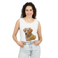 Golden Retriever Puppy - Unisex Relaxed Fit Garment-Dyed Tank Top