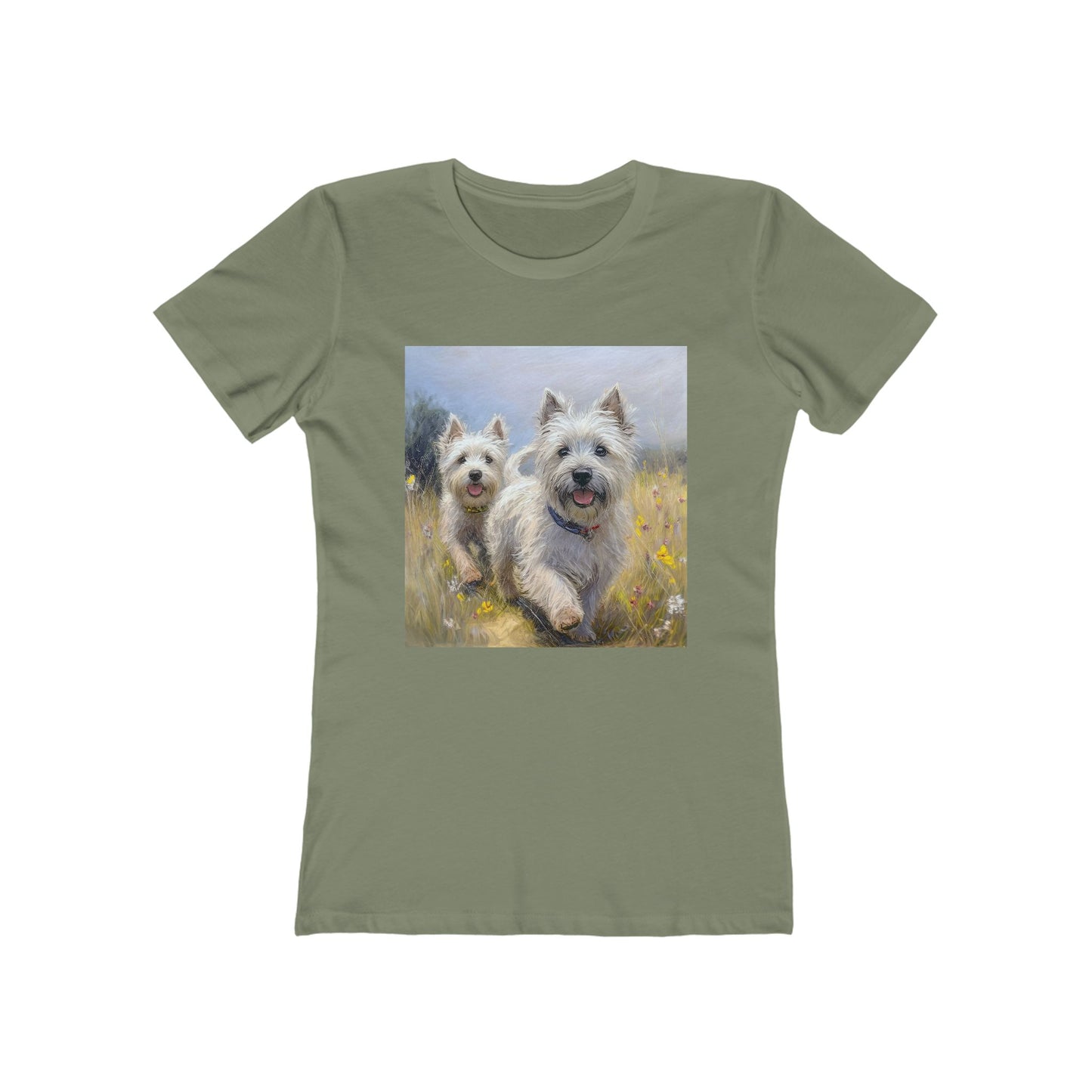 Cairn Terriers - Women's Slim Fit Ringspun Cotton Tee