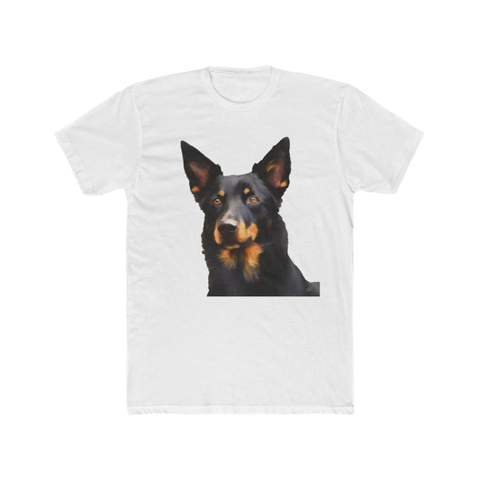 Australian Kelpie #2  Men's Fitted Cotton Crew Tee