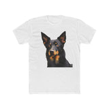 Australian Kelpie #2 Men's Fitted Cotton Crew Tee