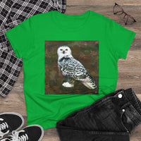 Snowy White Owl Women's Midweight Cotton Tee