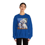 Maltese Dogs Unisex 50/50 Crewneck Sweatshirt