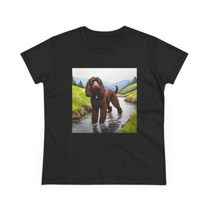 Irish Water Spaniel Women's Midweight Cotton Tee