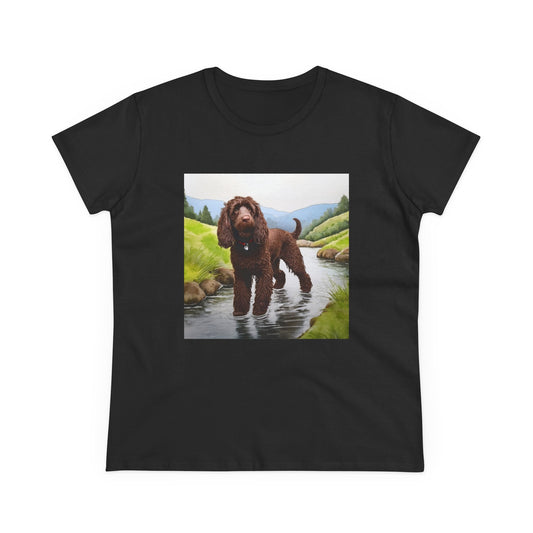 Irish Water Spaniel Women's Midweight Cotton Tee