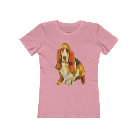 Basset Hound 'Lautrec' Women's Slim Fit T-Shirt