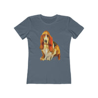 Basset Hound 'Lautrec' Women's Slim Fit T-Shirt