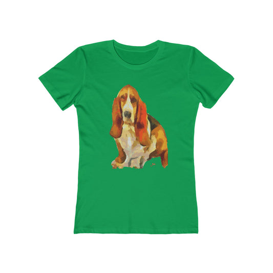 Basset Hound 'Lautrec' Women's Slim Fit T-Shirt