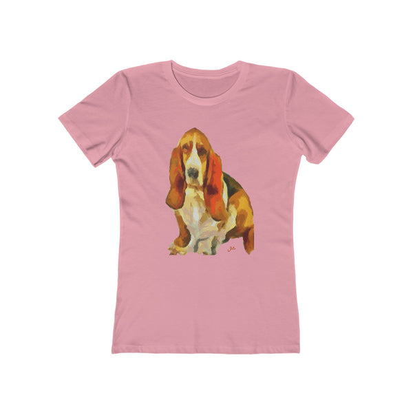 Basset Hound 'Lautrec' Women's Slim Fit T-Shirt
