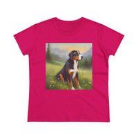 Greater Swiss Mountain Dog Women's Midweight Cotton Tee