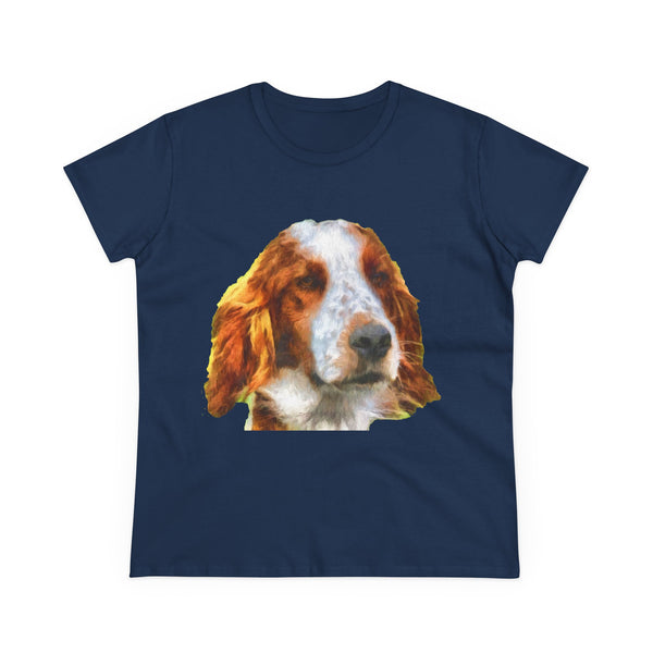 Irish Red & White Setter  Women's Midweight Cotton Tee