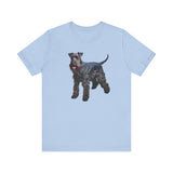 Kerry Blue Terrier Artistic Painting Unisex Jersey Short Sleeve Tee