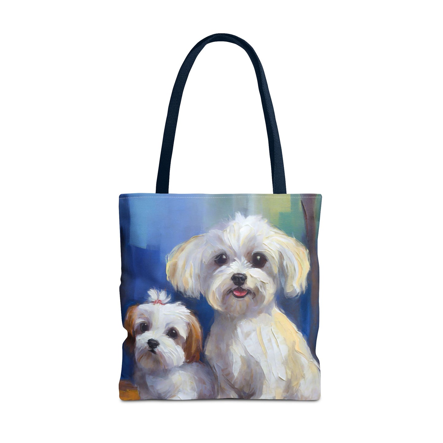 Maltese Polyester Tote Bag - The Elegance of Charm