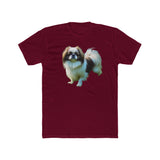 "Japanese Chin Painting - Men's Fitted Cotton Crew Tee"