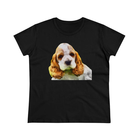 Cocker Spaniel 'Hogan' Women's Midweight Cotton Tee