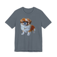 Pekingese Puppy Unisex Jersey Short Sleeve Tee