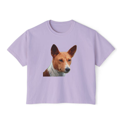 Basenji Women's Oversized Boxy Tee: A Harmony of Style and Comfort