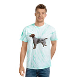 Wirehaired Pointing Griffon Unisex Tie-Dye Tee, Cyclone