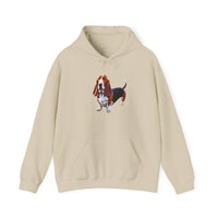 Basset Hound  --  Unisex 50/50 Hooded Sweatshirt