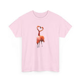 Flamingos - 'Love Birds'  Unisex Heavy Cotton Tee