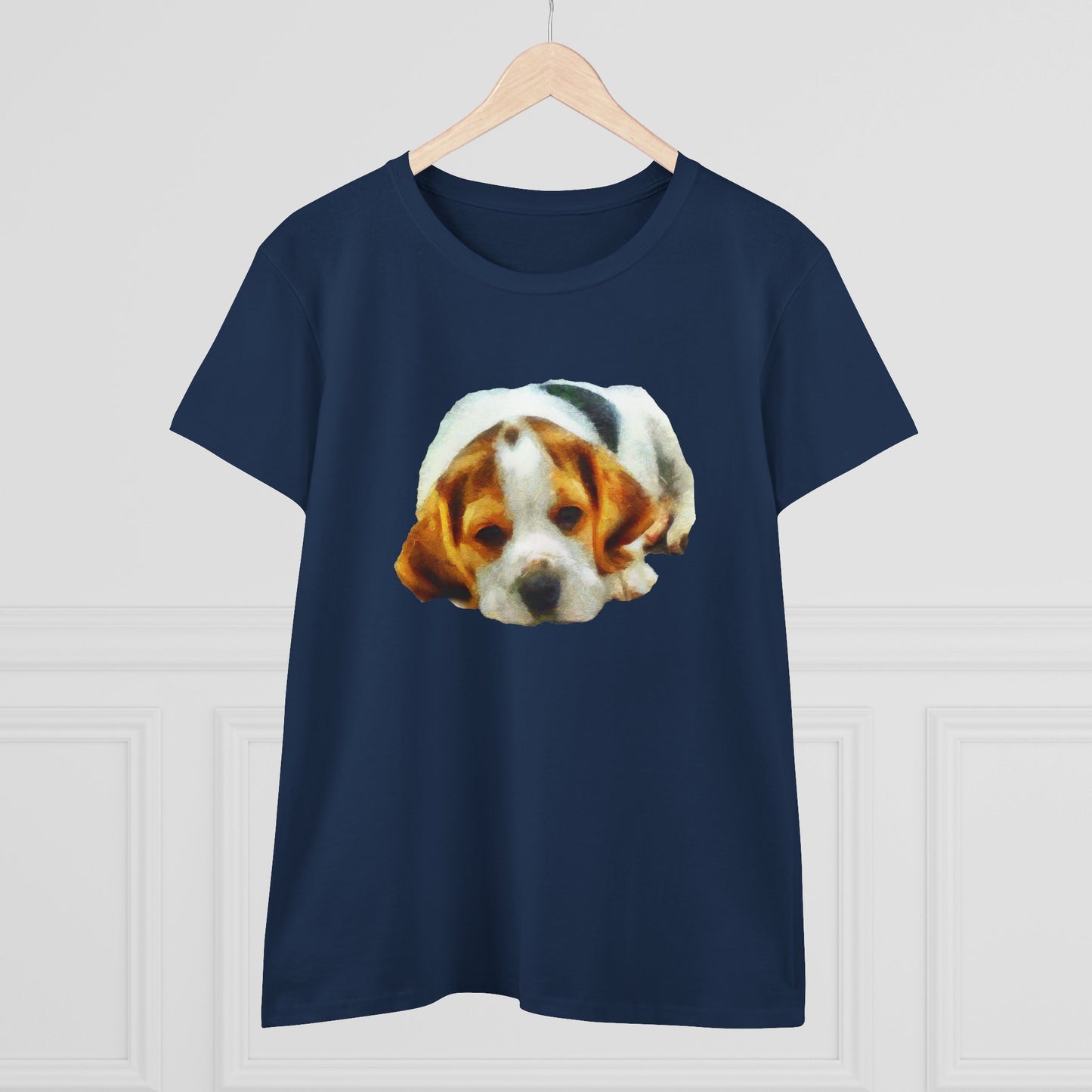 English Foxhound 'Sheeba' Women's Midweight Cotton Tee