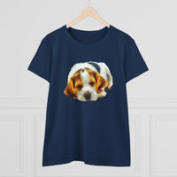 English Foxhound 'Sheeba' Women's Midweight Cotton Tee