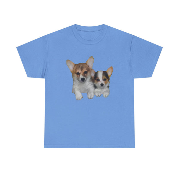 Welsh Corgi 'Cousins' Unisex Heavy Cotton Tee