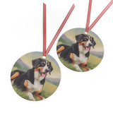 Entlebucher Mountain Dog Metal Ornaments