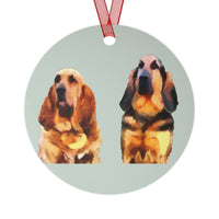 Bloodhounds 'Bear & Bubba' Metal Ornaments