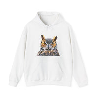 Great Horned Owl 'Hooty' Unisex 50-50 Hoodie