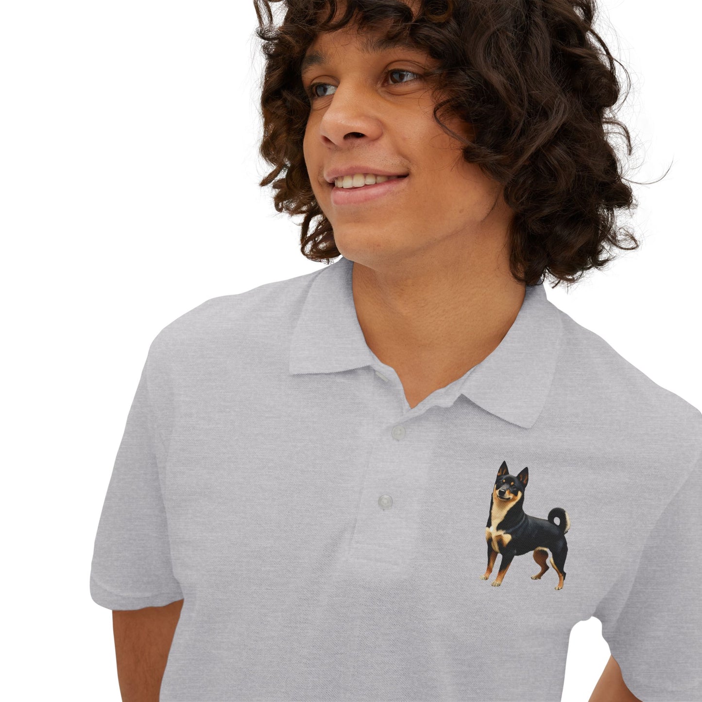 Black & Tan Shiba Inu - Men's Piqué Polo