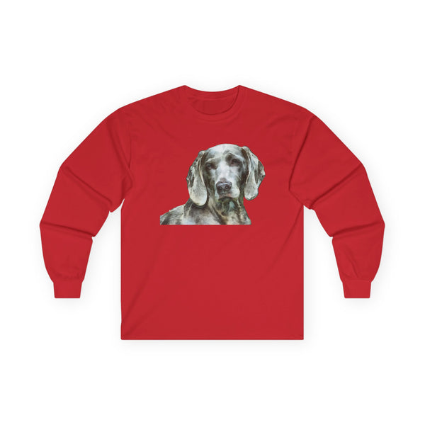 Weimaraner 'Greyson' Unisex Cotton Long Sleeve Tee