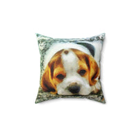 English Foxhound 'Sasha' Spun Polyester Throw Pillow