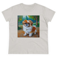 Pekingese Women's Midweight Cotton Tee