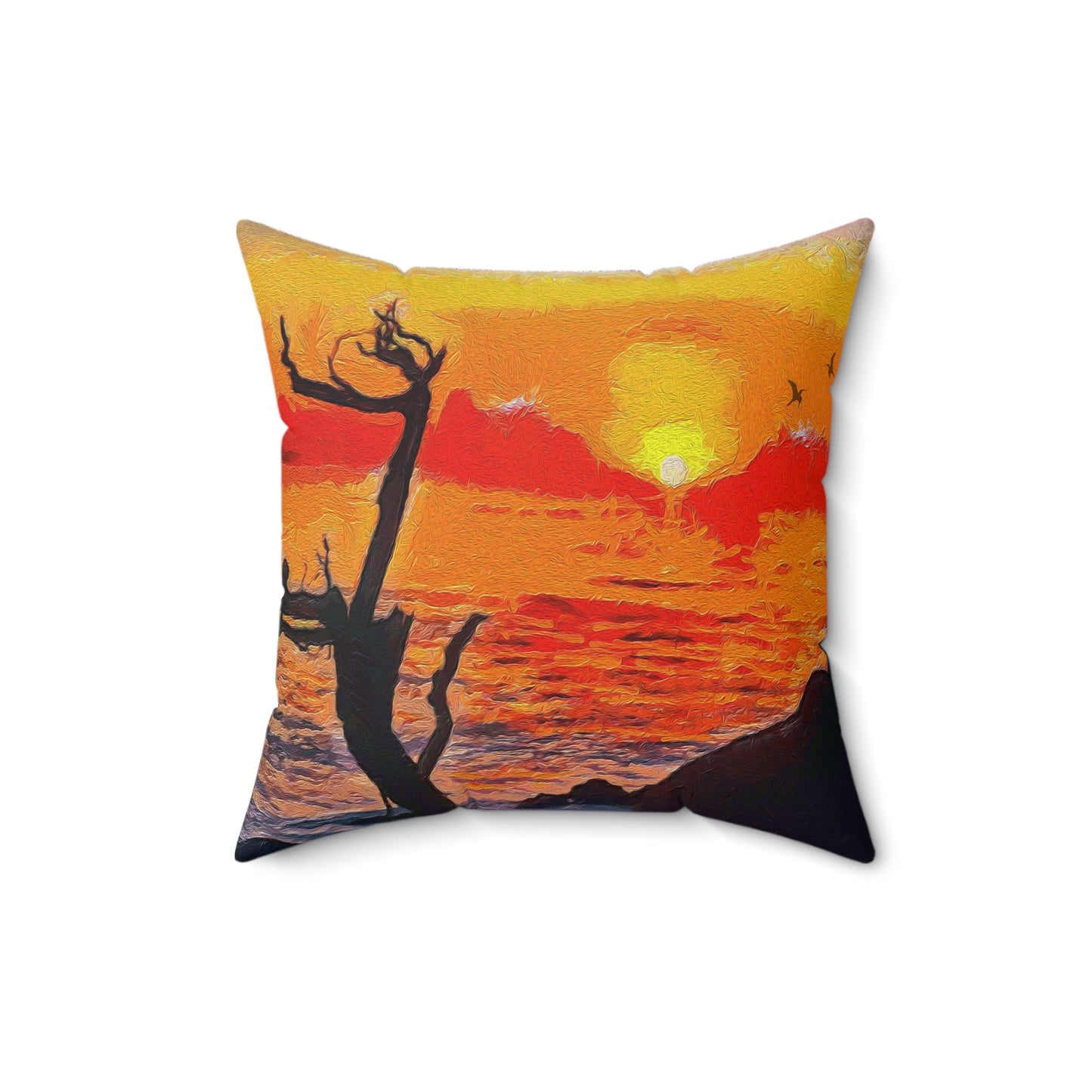 Big Sur Sunset at Pfeiffer Beach - Spun Polyester Throw Pillow