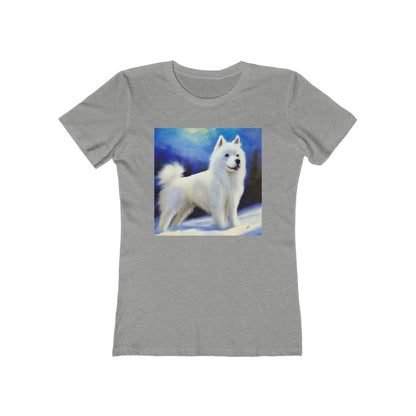 American Eskimo Dog Women's Slim Fitted Ringspun Cotton Tee