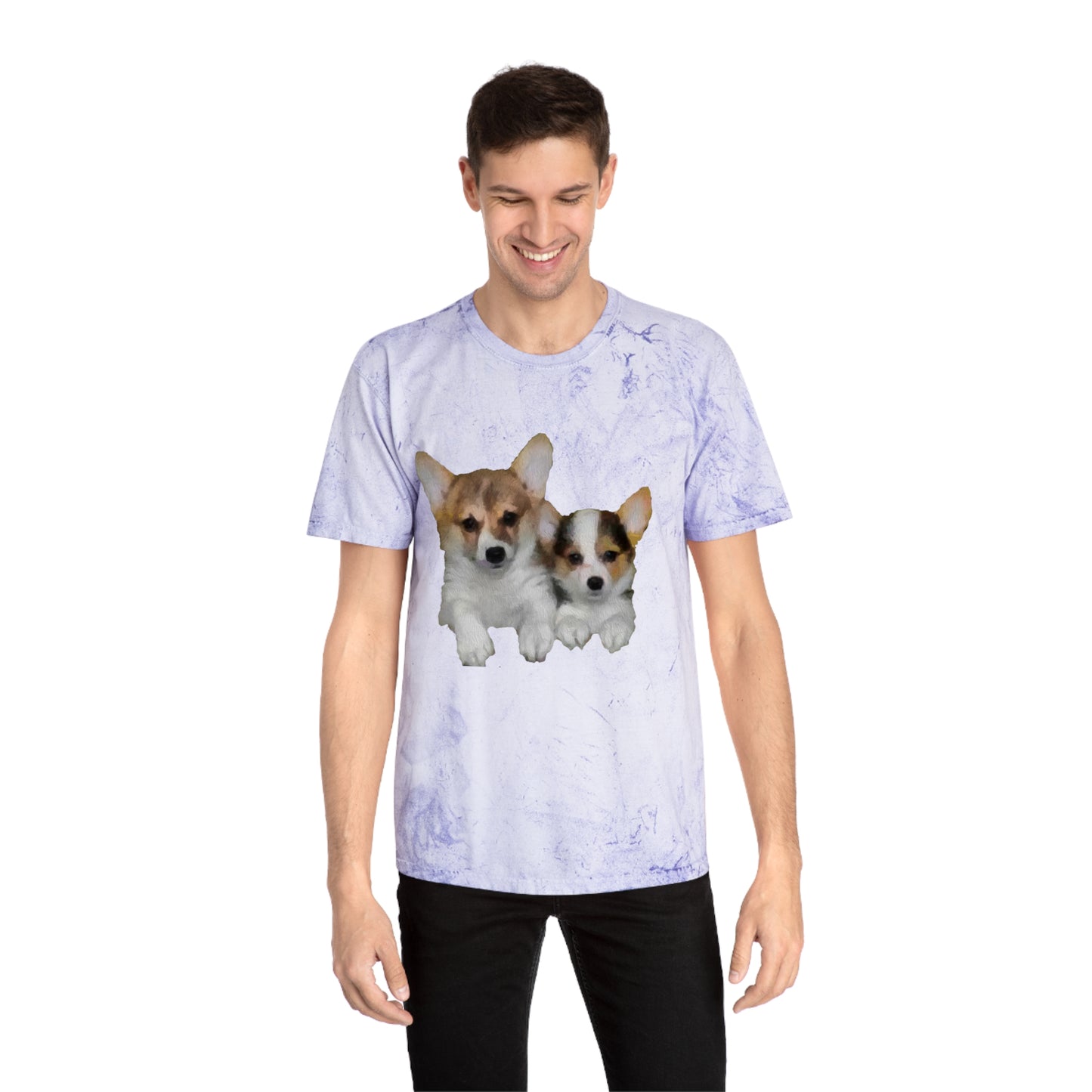 Welsh Corgi 'Cousins' Color Blast T-Shirt by DoggyLips™