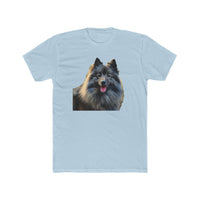 Keeshond - Men's Fitted Cotton Crew Tee