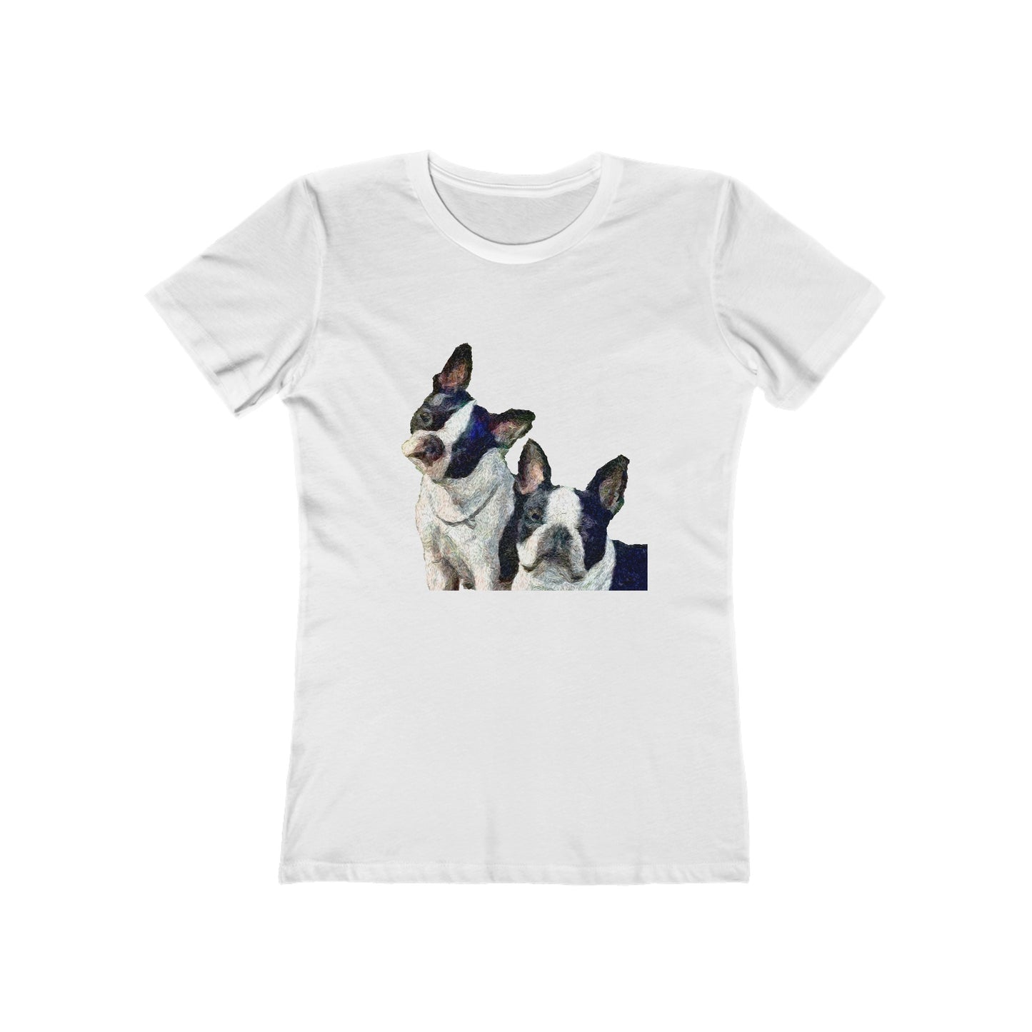 Sophisticated Boston Terriers Women's Slim Fit T-Shirt