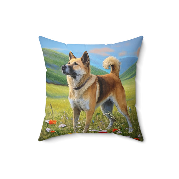 Korean Jindo Spun Polyester Throw  Pillow