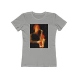 The Saxophonist - Women's Slim Fit Ringspun Cotton T-Shirt