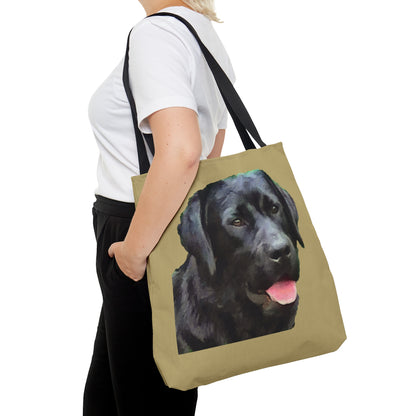 Charming Rizzo Black Labrador Tote Bag