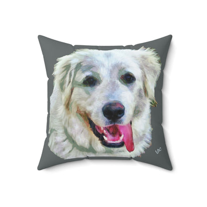 Great Pyrenees Spun Polyester Throw Pillow