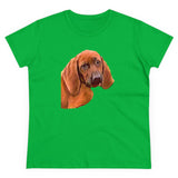 Redbone Coonhound Women's Midweight Cotton Tee