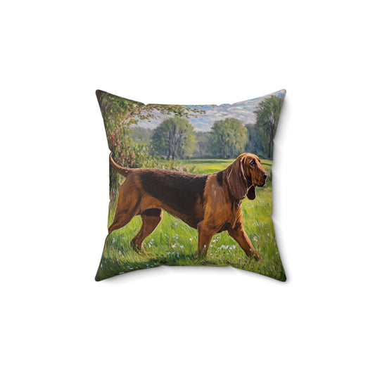 Bloodhound Spun Polyester Throw Pillow