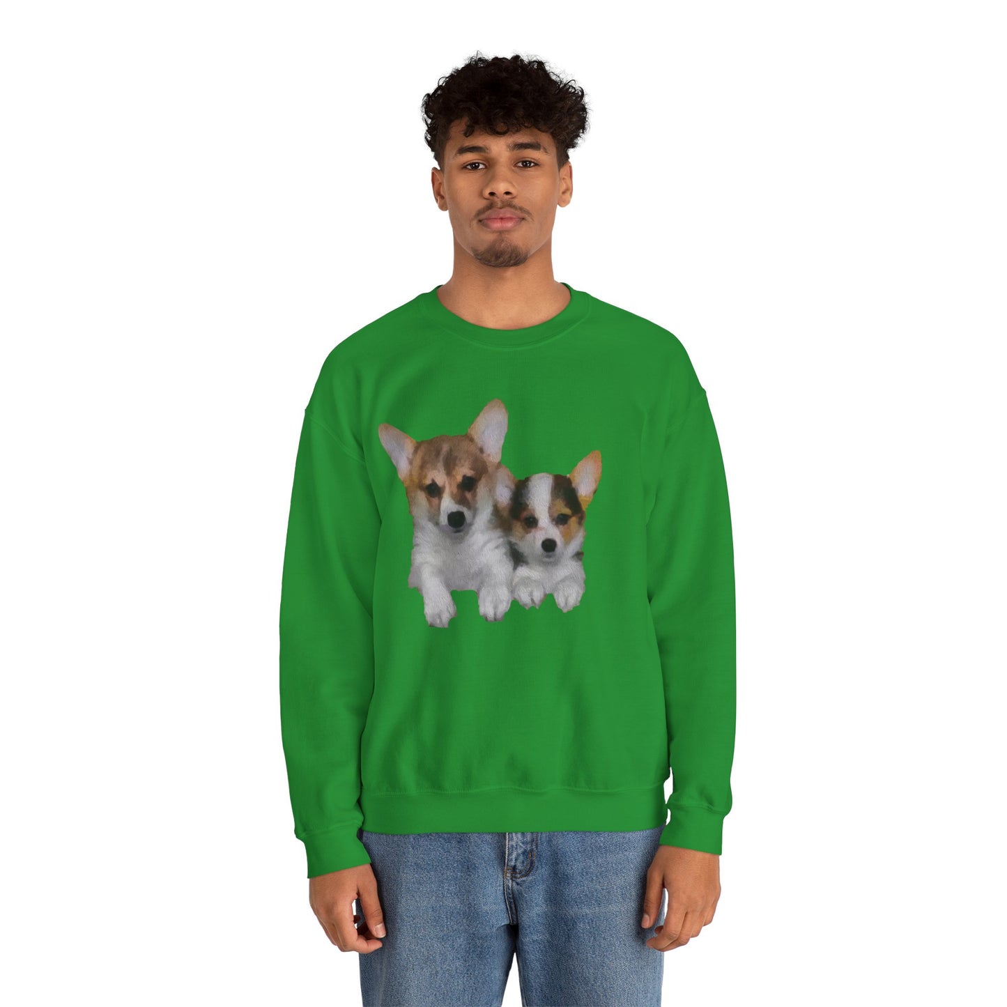 Welsh Corgi 'Cousins' Unisex 50/50 Crewneck Sweatshirt by DoggyLips™