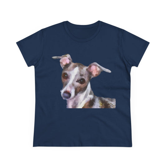 Italian Greyhound 'Lilly' Women's Midweight Cotton Tee
