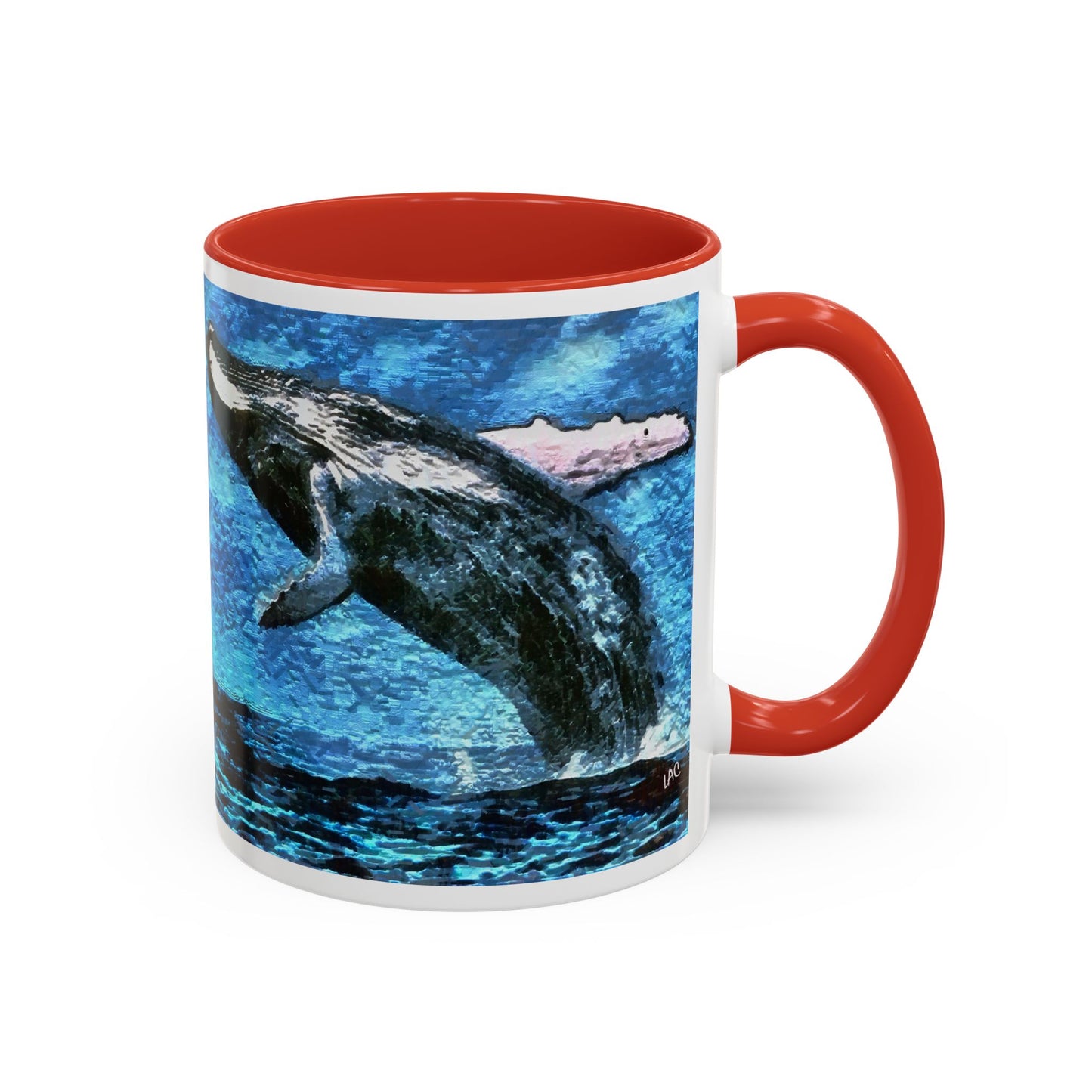 Humpback Whale Accent Coffee Mug, 11oz