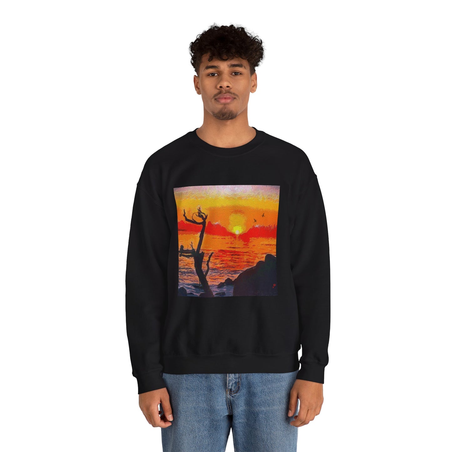 Big Sur Sunset at Pfeiffer Beach - Unisex 50/50 Crewneck Sweatshirt