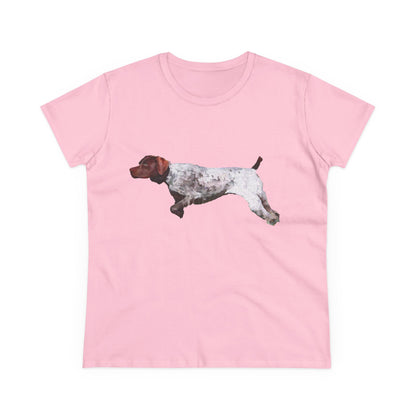 On Point Women's Midweight Cotton Tee for German Shorthaired Pointers