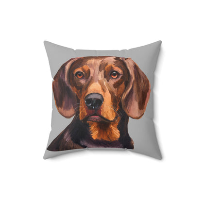 Hannoverscher Schweisshund Spun Polyester Throw Pillow